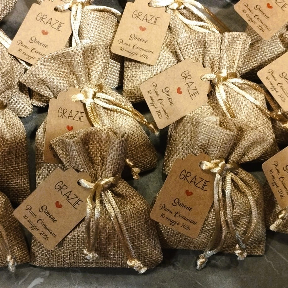 Tag Matrimonio Personalizzato Kraft – Cartellino o Adesivo per Bomboniere (TAG-02-KK) - immagine 8