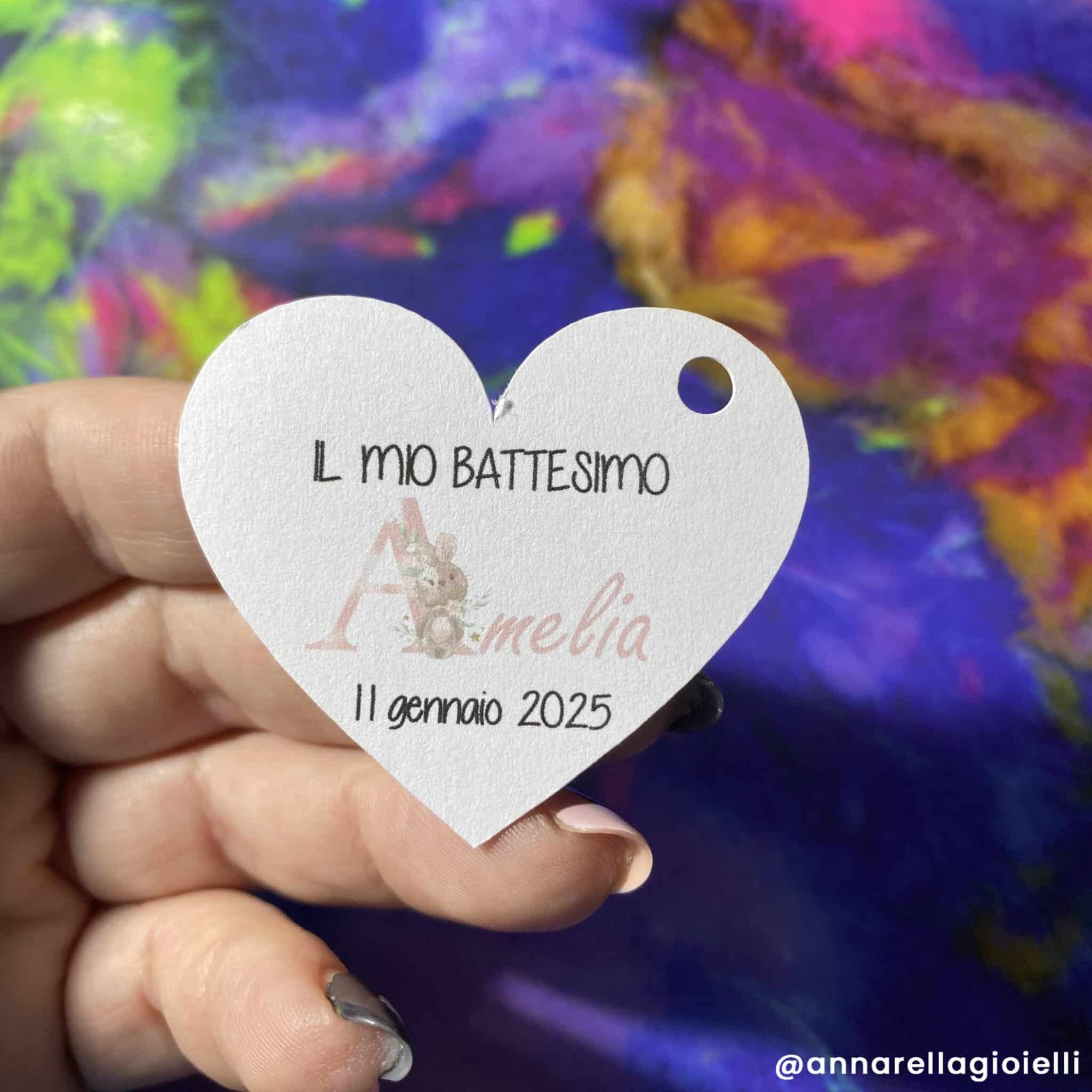 Cartellino, Adesivo o File Digitale Personalizzato – Coniglietto Acquerello (ANM-12) - immagine 10